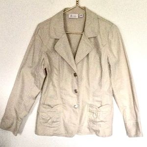 Denim & Co. khaki jacket size M